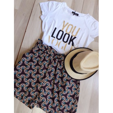 Shorts cotone fantasia geometrica |