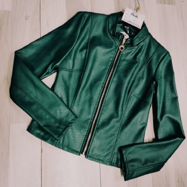 Giubbino similpelle scollo tondo | Zuki