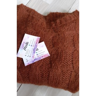 Maxi pull greca a treccia | Puffy