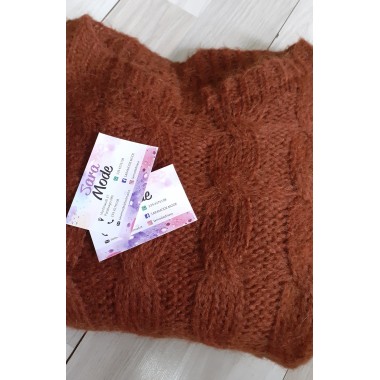 Maxi pull greca a treccia | Puffy