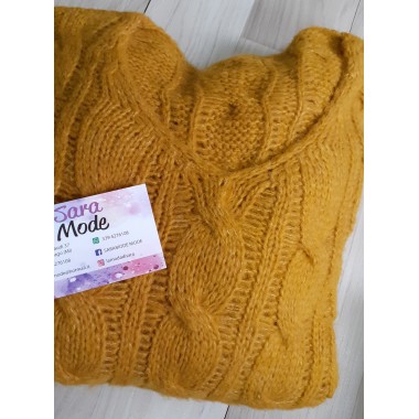 Maxi pull greca a treccia | Puffy