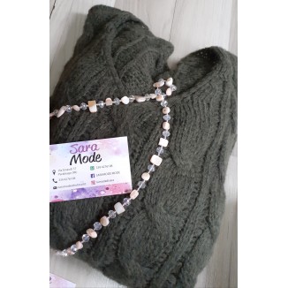 Maxi pull greca a treccia | Puffy