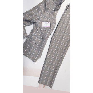 Pantalone a quadri taglio a sigaretta |