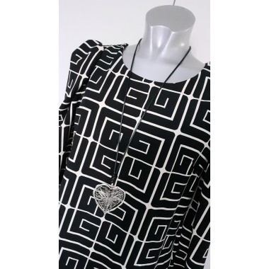 Abito corto fantasia geometrica | Raffy