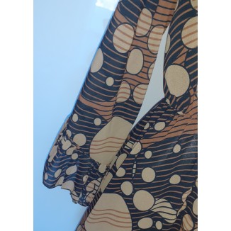 Abito corto a pois in tessuto leggero |