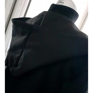 Cappotto nero con cappuccio | Luisella