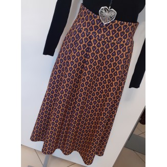 Gonna lunga a fantasia geometrica |