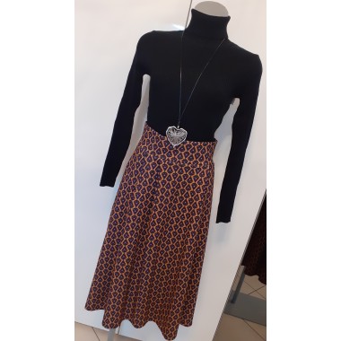 Gonna lunga a fantasia geometrica |