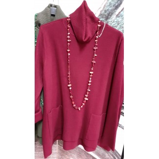 Maxi maglia di lana con collo alto | Belle