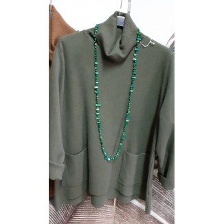 Maxi maglia di lana con collo alto | Belle