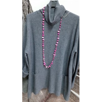 Maxi maglia di lana con collo alto | Belle