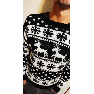 Maglione di lana unisex con fiocchi e