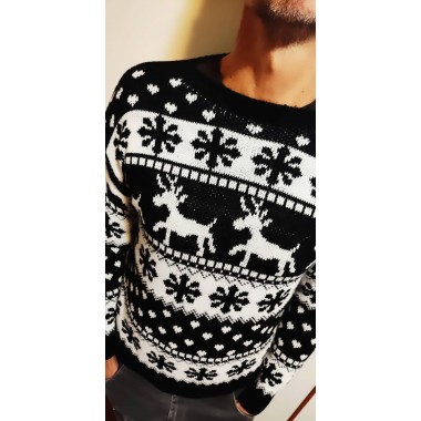 Maglione di lana unisex con fiocchi e