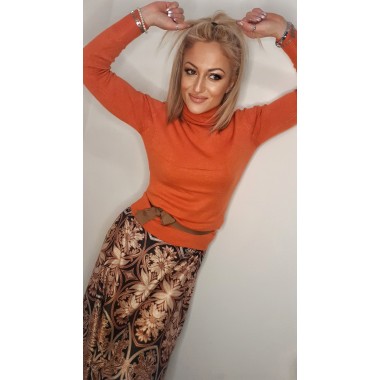 Gonna lunga in simil-raso a fantasia