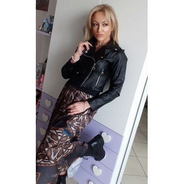 Gonna lunga in simil-raso a fantasia |