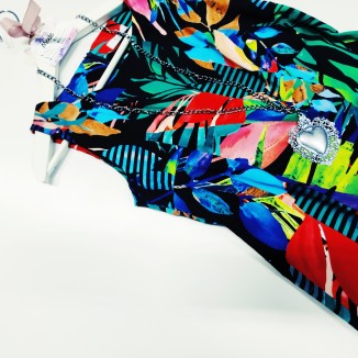 Abito tubino elasticizzato a fantasia