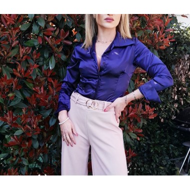 Camicia elegante in tessuto lucido |