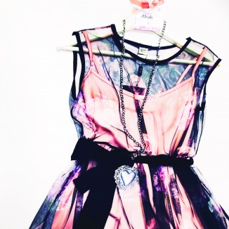 Abito lungo smanicato | Twin rose