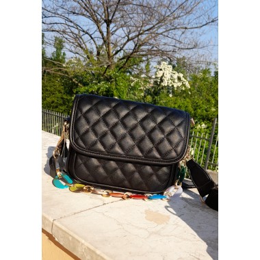 Mini borsetta con catena colorata |