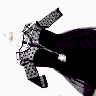 Abito rockabilly in tulle elasticizzato