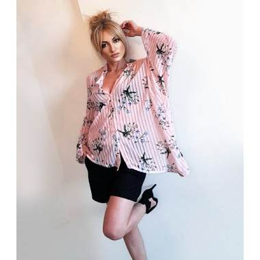 Camicia maniche lunghe stampa floreale |