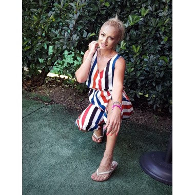 Tutina smanicata a righe | Alexa