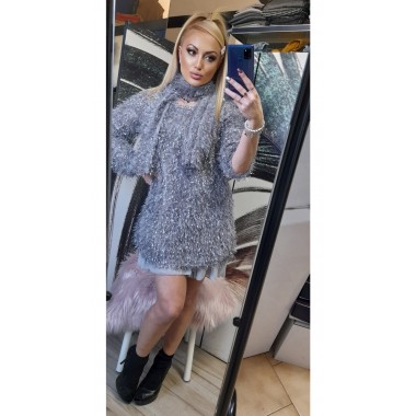 Abito corto effetto sfrangiato | Elly