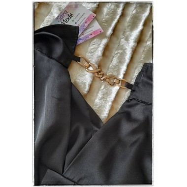Maxi camicia in tessuto lucido | Jinny