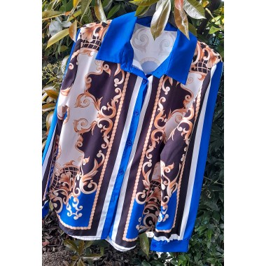 Camicia a maniche lunghe a fantasia |