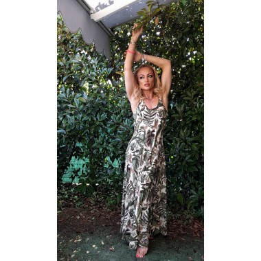 Abito lungo fantasia floreale | Jane