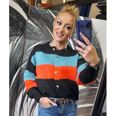 Mini cardigan a righe | Liana