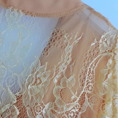 Sottogiacca donna scollo a V e pizzo |