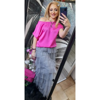 Blusa di raso maniche a tre quarti | Lilli