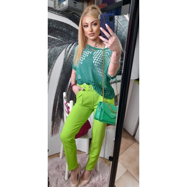 Maglioncino di cotone traforato con