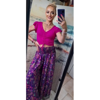 Top corto con maniche a volant | Adele