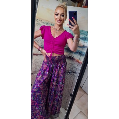 Top corto con maniche a volant | Adele