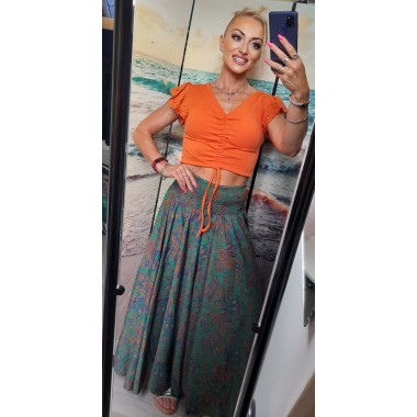 Top corto con maniche a volant | Adele