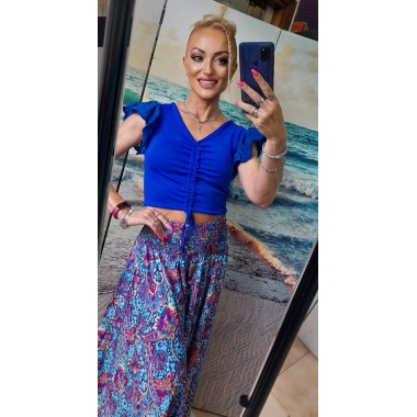 Top corto con maniche a volant | Adele