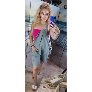 Salopette corta puro lino | Siria