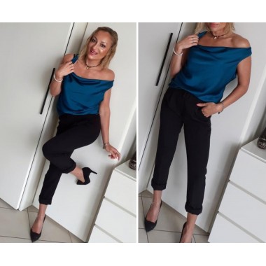 Canotta effetto lucido spalla larga |