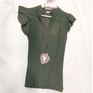 Sottogiacca o top a V con rouge coreana