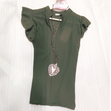 Sottogiacca o top a V con rouge coreana