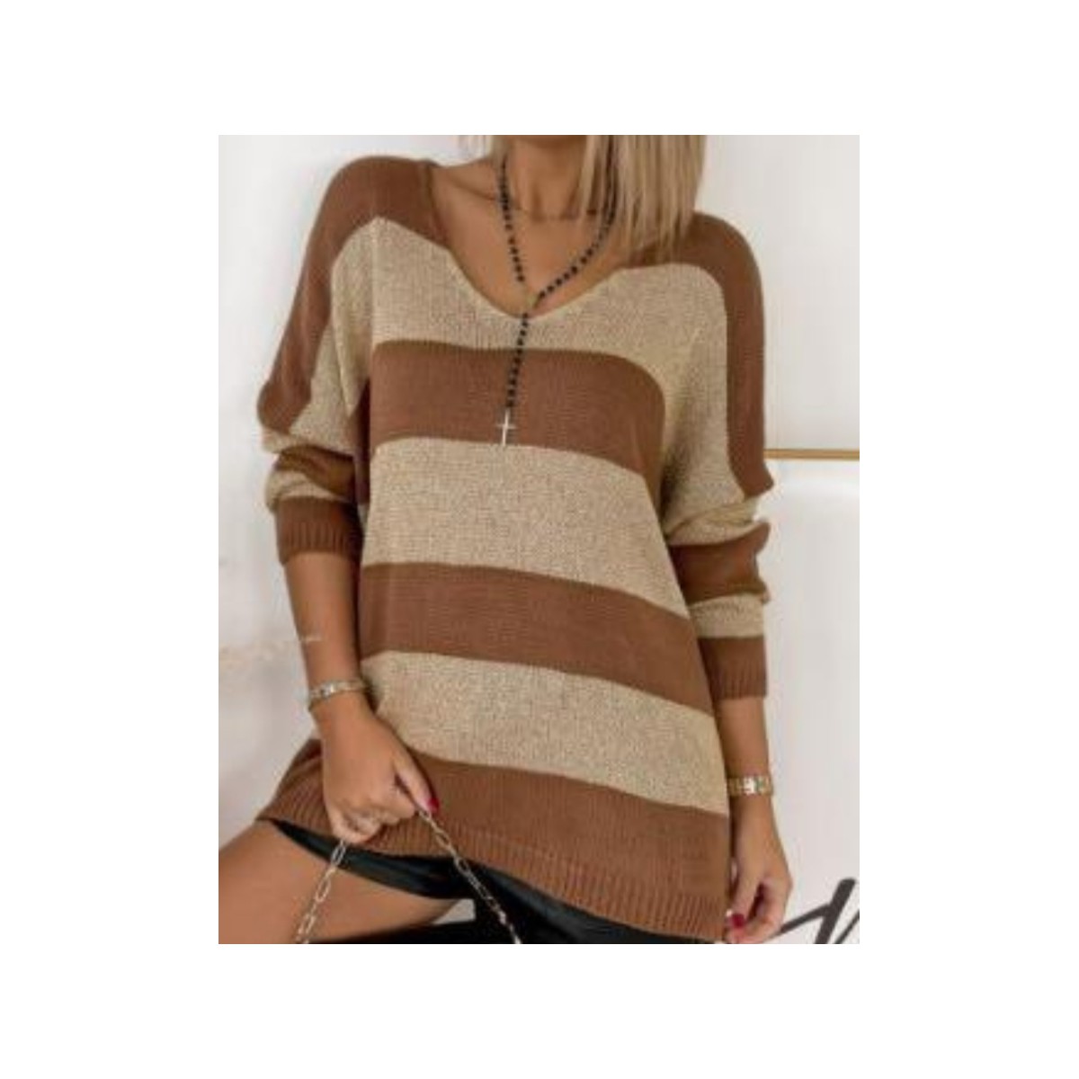 Maglioncino di cotone a righe |