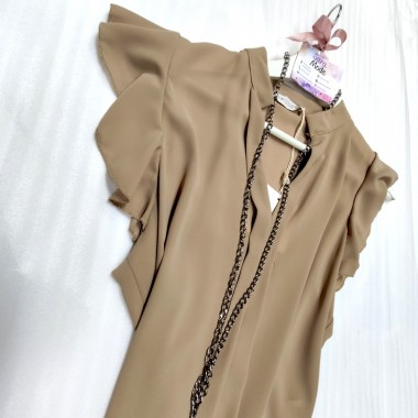 Sottogiacca o top a V con rouge coreana