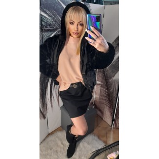 Pellicciotto eco con cappuccio | Rosy