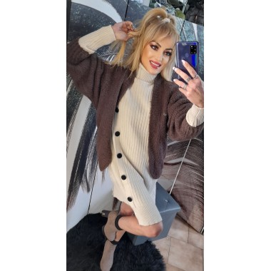 Abito corto con collo a dolcevita |