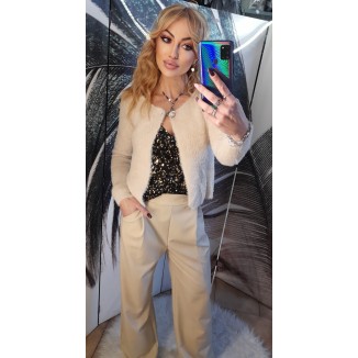 Mini cardigan in lana peluche | Grace