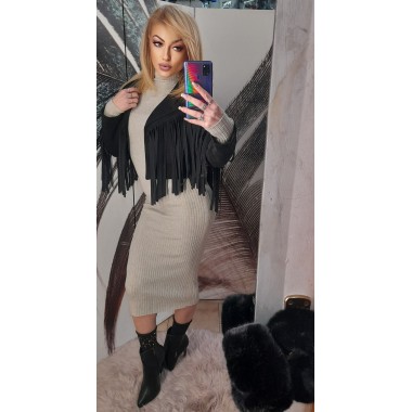 Giubbino scamosciato con frange | Giudy