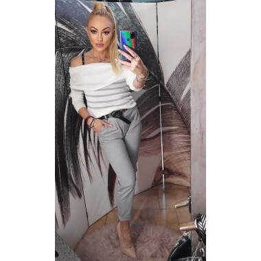 Maglia di cotone con spalle scoperte |