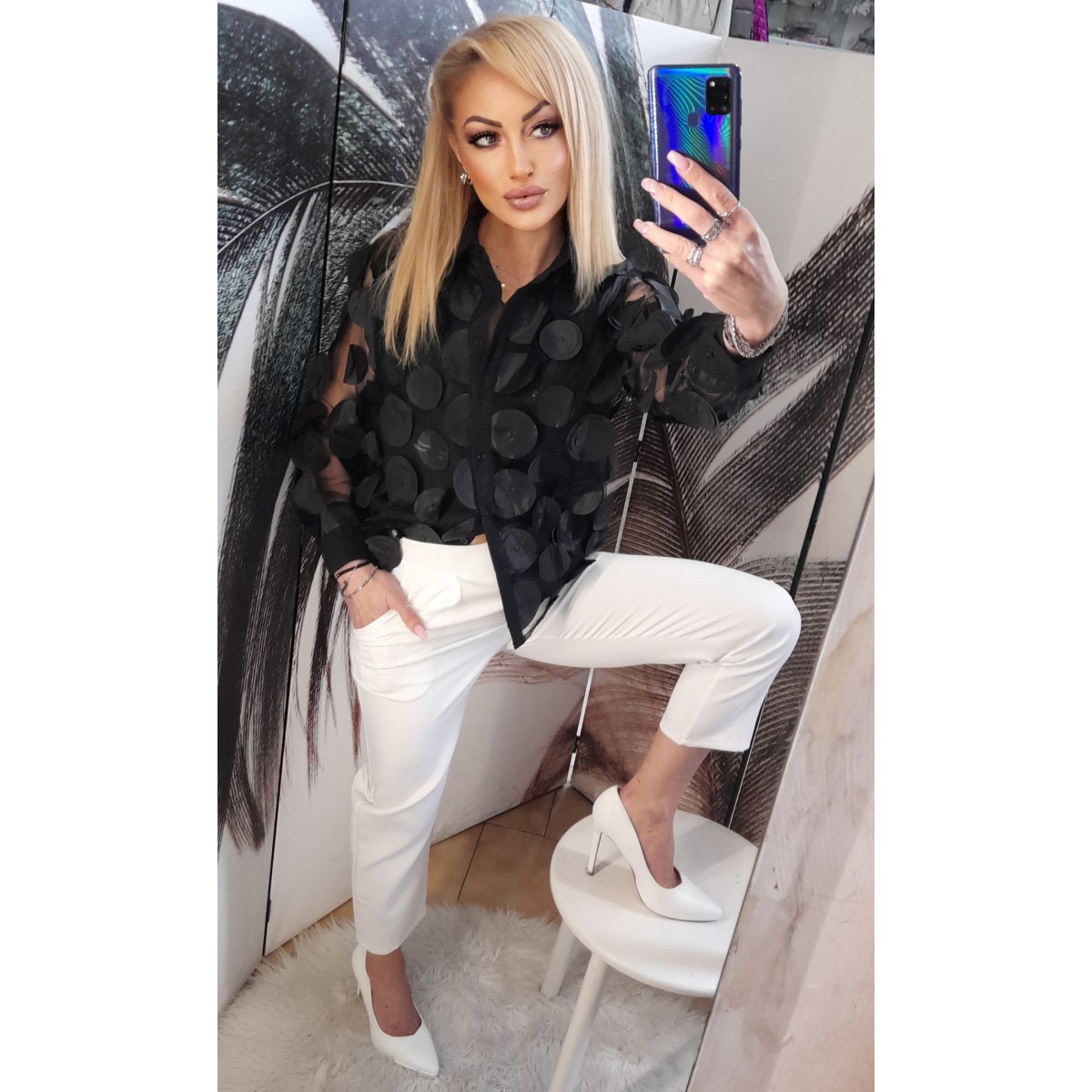 Camicia elegante in tulle | Jane